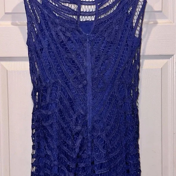 Lauren Ralph Lauren Blue Lace Maxi Dress – Size 12 – NWT - Picture 9 of 9